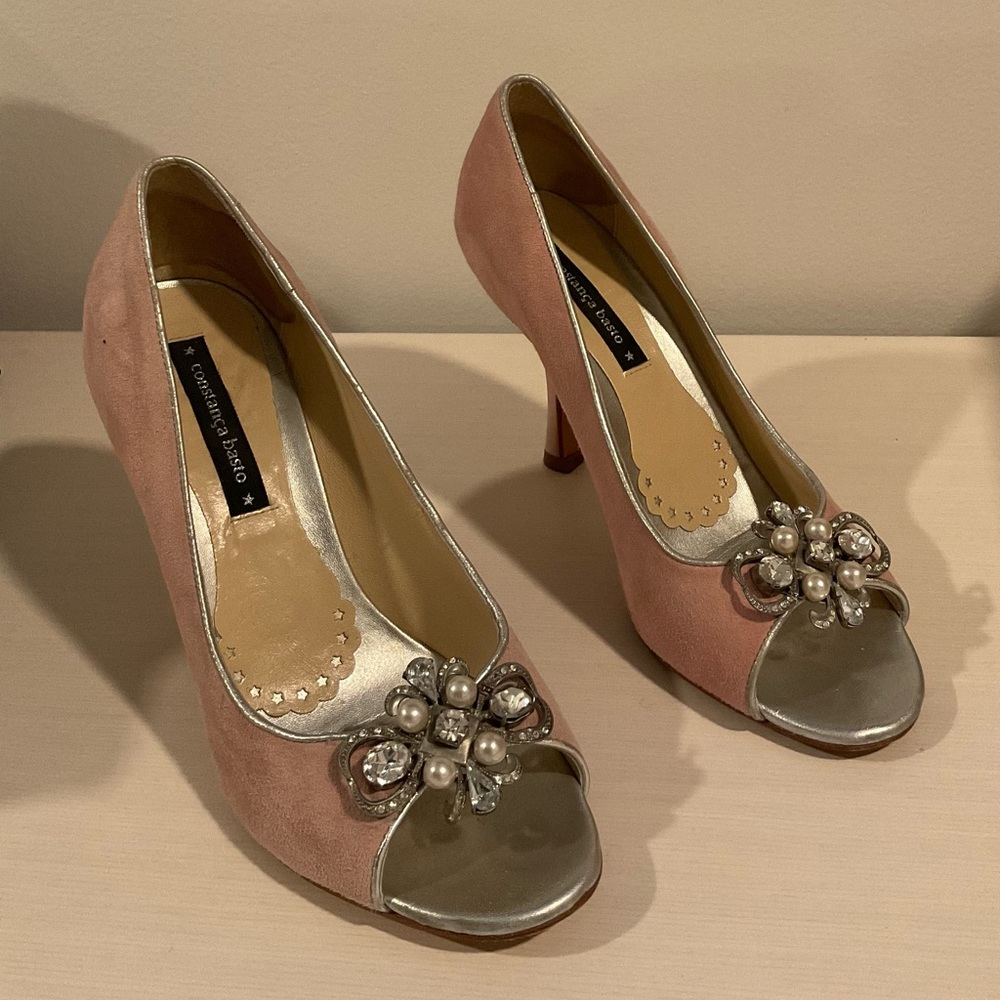 Constaça Basto Suede Heels Pink Size 38